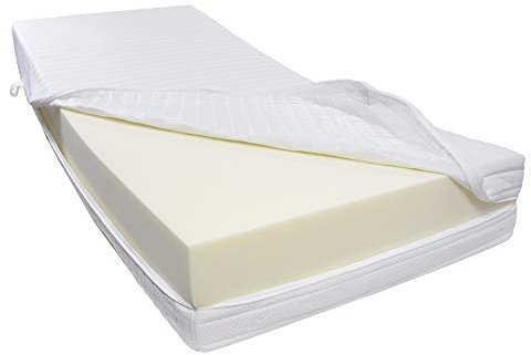 Dibapur® R 45A Kaltschaummatratze FEST bis ca. 190 Kg Doppeltuchbezug Gesamthöhe ca. 25 cm (90 x 200 cm)