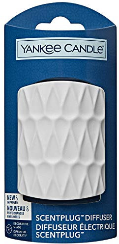 Yankee Candle ScentPlug Diffusor | Basiseinheit für Raumduftstecker | Farbton White Organic Pattern | GB-Stecker