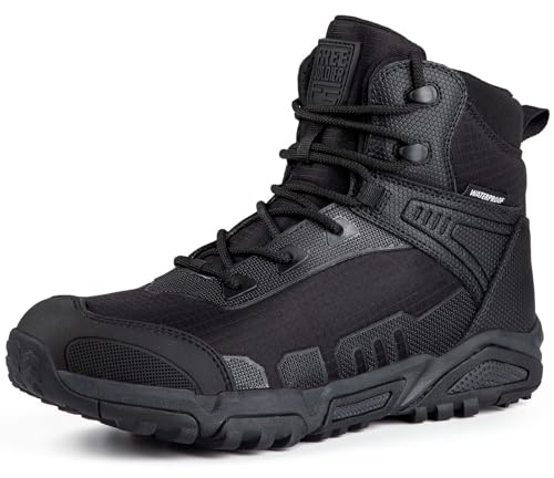 FREE SOLDIER Botas de Escalada Impermeable Tacticas Hombre Botas Militares Transpirables Botas de Seguridad Hombre Trabajo Ligeros Zapatos de Montaña Trekking