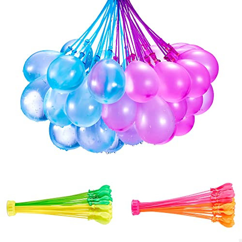 COLORBABY 47134, Globos de agua Bunch O Balloons con hinchador y llenado rápido x 100, Llena y cierra en 60 segundos, Hincha globos de agua, juego de agua para niños, globos de agua llenado rápido