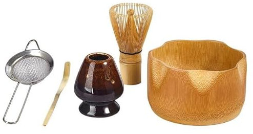 VITAU 5pcs setaccio in Acciaio Set da tè Giapponese Matcha Cerimonia del tè Tradizionale Set di fruste per t蠠 Matcha Matcha Frusta Scoop