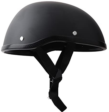 Mattschwarzer Motorradhelm Halbschale Roller Helm Scooter-Helm Chopper Helm Erwachsene Herren Universal Halbhelme für Roller Bike, E Bike Sommerhelm