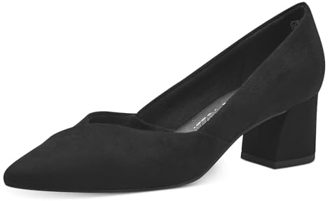 MARCO TOZZI Décolleté Donna con Tacco a Blocco Vegane, Nero (Schwarz), 38 EU