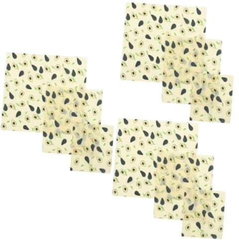 FRCOLOR 9pcs Bread Snack Picnic Lunchbox Sandwich Beeswax Wraps Reusable Food-Grade -Keeper Household