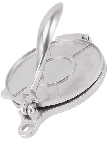 Tortilla Press, Electric Tortilla Press Tortilla Maker Pataconera Maker Rotis Press Quesadilla Press Aluminum Alloy Manual for Pizza Pie Patty Making (16cm Silver)