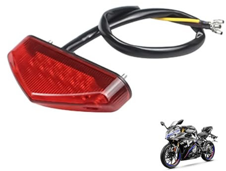 Fanale Posteriore Moto, Stop Freno Fanale Posteriore Indicatori di Segnale, Luce Freno Posteriore12V LED, per Scooter Dirt Bike ATV Quad Enduro Accessori Modifica Posteriore per Targa Stradale