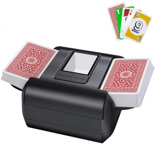 OBLITZON Barajador de Cartas Automático 1-2 Barajas, Auto/Manual, USB-C
