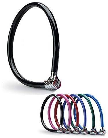 Master Lock Fahrradschloss Kabelschloss ,Zahlenschloss, 55 cm Stahlkabel, Wetterfest, Zufällige Farbe, 8631 - Verwendung mit allen Arten von Fahrrädern, Kinderwagen und anderen Sportgeräten