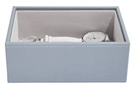 Stackers Schmuckkästchen mit Mini-Vertiefung. blau