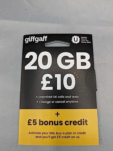 GiffGaff 4 G Multi tarjeta SIM precargada con £5 crédito + adaptador – llamadas ilimitadas, HTC teléfonos, Sony/Sony Xperia teléfonos – > móviles Dirige las comunicaciones Ltd