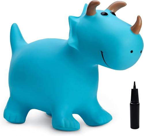 U&C Planet Animal Hopper per bambini,Dinosauro Hopper per bambini, Dinosauro Space Hopper,Gonfiabile rimbalzante Ride on Toys Regali per 2 3 4 5 6 anni Hop Along Yard Indoor Outdoor