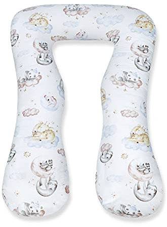 Amilian Stillkissen Seitenschläferkissen Kissen Schwangerschaft Schwangerschaftskissen Pregnancy Pillow Lagerungskissen Stillkissen XXL Body Pillow