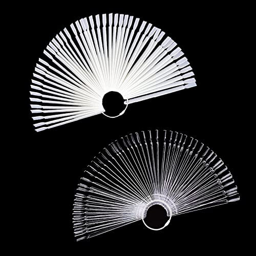 Nuancier Ongles 100 Pièces, PKOUVOO Ongles Faux ​Présentoir Outils de pratique des ongles Palette de couleurs Pour la conception de la pratique des ongles