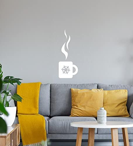 Hot Mulled Wine Cup Wall Sticker White Sticker 40 x 101 cm