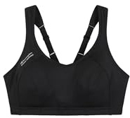 Champion Shock Absorber Multi Sports Bra, Maximum Support, Breathable, Quick-Dry, Fully Adjustable, Padded Straps for Superior Comfort, Back Fastening Black