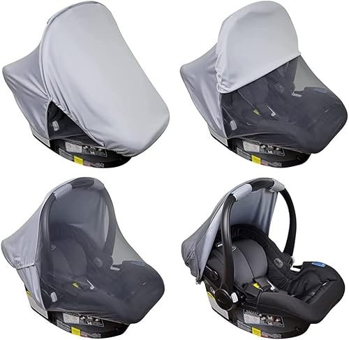3in1 Verdeck für Babyschale mit UV-Schutz Universal Sonnenschutz, Insektenschutz und Schlummerverdeck Dooky Hoody Sonnenschutz Sonnenverdeck für Babyschalen Kinderwagen