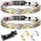 KDUH Magnetarmband 2 Stück Elegante Magnetfeldtherapie Fit Plus Armband Anti-Ermüdungs-Schlankheits-Armbänder Lymphdrainage Ring Therapeutischer Magnetring 2 Stück Abnehmen Verbesserung Durchblutung