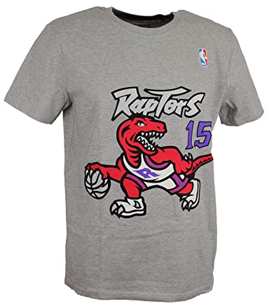 Mitchell & Ness NBA Toronto Raptors Name & Number T-Shirt - Vince Carter, Grey Heather, M