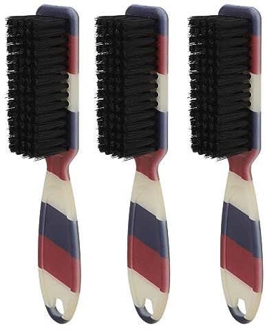 Barber Fade Brush, 3pcs Soft Beard Fade Brush Impugnatura Ergonomica Spazzola per la Pulizia dello Styling della Barba Spazzola per la Pulizia dello Spolverino del Collo per Uomo