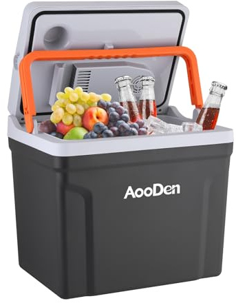 AooDen - 27 Quart (25L) Electric Cooler & Heater with New Removable Lid Design, Ice Free Thermoelectric Cooler for Travel, Camping, Vehicles, Trucks,