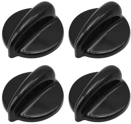 Aynaxcol 4 Pcs WB03T10236 Burner Control Knob Black Cooktop Knobs Gas Range Knobs Replacement for GE Gas Range Stove Oven JGP933BEK1BB JGP933BEK2BB JGP933CEK1CC Replaces AP3883034 1166373
