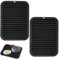 Tappetino Scolapiatti in Silicone, tappetino in Silicone Resistente al Calore Fino a 230 °C, 30 × 23 cm, Tappetino in Silicone Nero, Grande Sottopentola in Silicone, per Cucina, 2 Pezzi