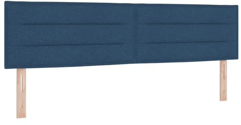 vidaXL Kopfteil Linien-Design Blau 180 cm Stoff