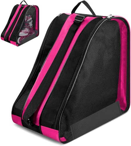 Sac de Patinage à Roulettes 40x38x28cm, Roller Sac Une pour Patins à Glace Skate Bag, SSac à Patins à Roulettes avec Sangle Réglable, Résistance à la, Sa Chaussure de Ski pour Adultes et Enfants
