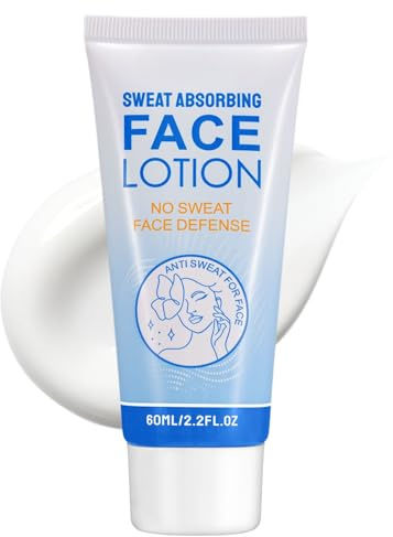 Face Antiperspirant Lotion, Sweat Absorbing Face Lotion, Anti Sweat Deodorant Cream for Women & Men, Stop Face Sweating & Control Oil, Uderarm & Face Sweat Blocker for Dry Skin, Vegan Skincare, 60ml
