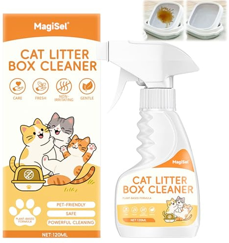 Kattströ fräschare, fläckborttagare för kattlåda, luktborttagare för husdjur, neutraliserar obehaglig lukt – för en permanent fräsch och hygienisk kattlåda, 120 ml