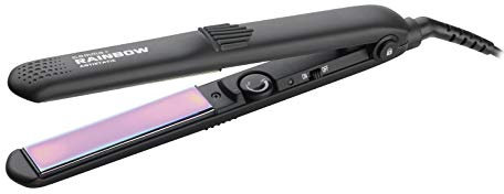 GAMMAPIU’ Piastra per Capelli Professionale Rainbow, Effetto Liscio a Lungo, Ferro, Elimina l'Elettrostaticità, Pulsante Blocco Chiusura, Temperature Regolabili, Riscaldamento Rapido Elettronico