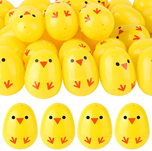 TUPARKA 36 Piezas Huevos de Pascua Rellenables a Granel Huevos de Pollo de Pascua de Plástico para Rellenos de Cestas de Pascua, Búsqueda de Huevos de Pascua, Suministros