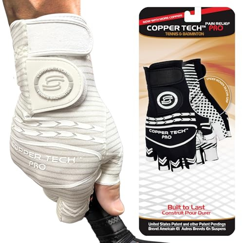 Copper Tech Pro Pickleball Gloves for Men & Women | Advanced Joint Support with Copper Compression |AAA Synthetic Leather Tennis, Badminton, & Racquetball
