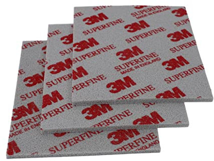 Lot de 3 tampons Souples Fait avec 3 M Éponge Abrasive Tampon abrasif Ponçage et Polissage Tampons en Mousse de ponçage Humide ou Sec Lavables et réutilisables