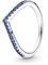 PANDORA Ring Timeless Funkelnder Wunsch Silber, blaue Kristalle 196316C02 58