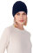 Style & Republic Kaschmir Sport Mütze-Beanie Damen aus 100% Cashmere - Dein kuscheliger Premium Strick Beanie für stilvolle Herbst- & Winter-Momente - Navy