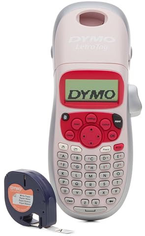 DYMO LetraTag LT-100H Beschriftungsgerät Handgerät | Tragbares Etikettiergerät mit ABC Tastatur | blau | Ideal fürs Büro oder zu Hause | Rosa