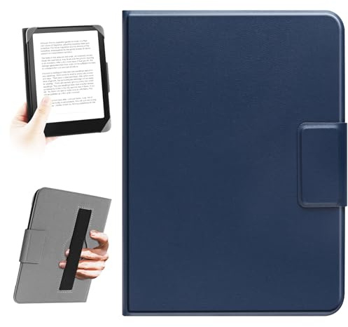 HoYiXi Universal Hülle für 6,8 Zoll,7 Zoll Kindle eReader. Kompatibel mit Paperwhite (2024-2019)/Kobo,Pocketbook,Tolino,Sony,Elastic Seilfall-Schutzhülle für 6-6,8'' E-Book-Reader, Blau
