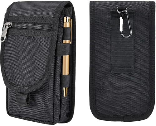 JEYORZY 1 pcs Phone Nylon, Gürtel Phone Pouch, Smartphone Pouch Handyhalter, Taktische Gürteltasche, Große Nylon Gürteltasche, Handyhalter für Arbeit, Geschenke für Männer, Wandern, Camping, Grillen