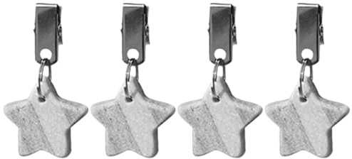 GAROZATION Pesi per Tovaglia in Marmo e Acciaio Set da 4 Clip Decorativi per Fissaggio Tovaglie per Casa Picnic e Ristoranti Fermatovaglia Compatti Antivento per Uso Esterno e Interno
