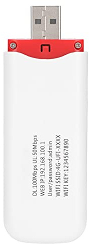 Vvikizy USB WiFi-modem, Plug and Play 4G LTE 3G WCDMA Pocket Hotspot-router med Inbyggd Antenn, för OS X