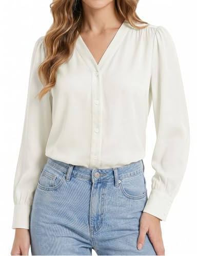 Enmain Camisa Mujer Manga Larga De Gasa Blusa Mujer Elegante Fiesta Boda