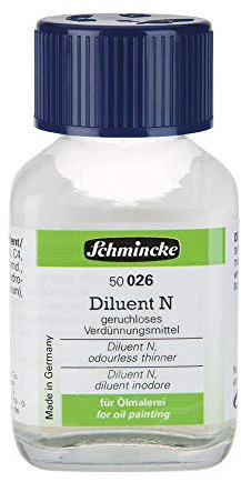 Schmincke Diluent N, geruchlos, aromatenfrei, Lösemittelgemisch für die Ölmalerei, verdünnt Ölfarben, reinigt Malgeräte, 60 ml