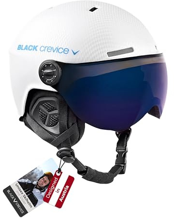 Black Crevice Casco da Sci Gstaad Bianco/Blu M/L (58-61 cm)