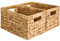 StorageWorks Wicker Storage Baskets for Shelves, Shelf Basket with Handles, Woven Bathroom Organizer, Natural Water Hyacinth, 2-Pack