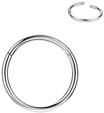 FANSING 20g Nose Rings Surgical Steel 20 Gauge Nose Hoop 7mm Cartilage Earring Hoop Helix Daith Tragus Piercing Jewelry