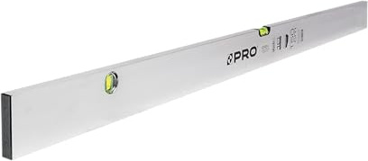 PRO Regolo da muratore per misure orizzontali e verticali - Spessore del profilo 1,4 mm - Peso del profilo 0,84 kg/m - Grigio - 150 cm murarska