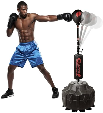 Cobra Reflex Bag - Advanced Reflex Punching Bag for Adults - Ultra-Fast Bounceback to Increase Speed, Reflexes, and Stamina - Adjustable-Height Boxing Bag with Stand and Secure Suction Cups