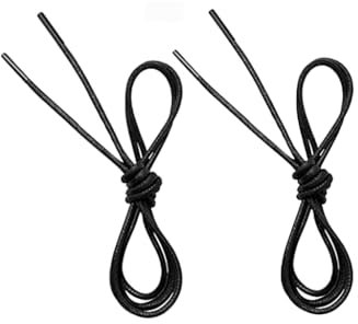 Comfortwear Round Waxed 1 Pair Shoe laces, 75-90cm Long, Cotton Material Shoe lace for formal and dress shoes