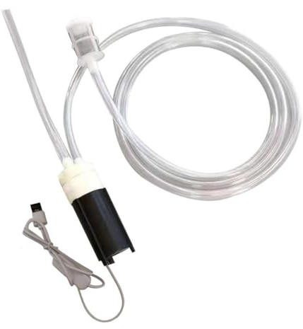 Sharplace Brewings Siphonpumpe USB Elektrische Weinpumpe Weinherstellungszubehör Siphonpumpenrohrschlauch Leistungsstarkes tragbares Schnapsabsauggerät, 1m Filter